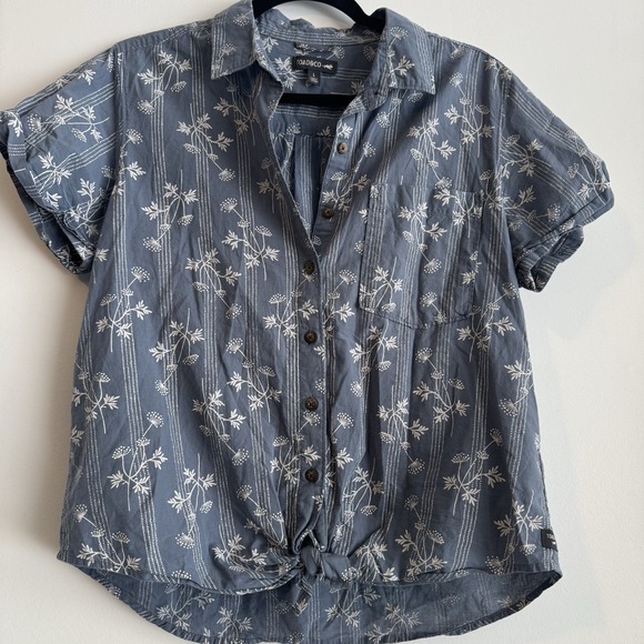 Toad&Co Tops - Toad&Co Womens Willet Tie Short Sleeve Shirt North Shore Floral Sz Large Organic